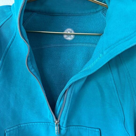 Lululemon Scuba Oversized Funnel Neck Half Zip M/L Oceanic Blue Pre-Owned - Picture 6 of 12